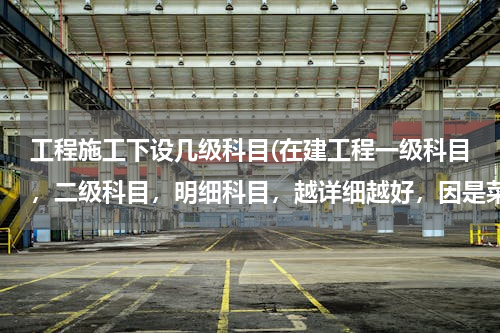 工程施工下设几级科目(在建工程一级科目，二级科目，明细科目，越详细越好，因是菜鸟，拜托！！！)
