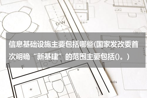 信息基础设施主要包括哪些(国家发改委首次明确“新基建”的范围主要包括()。)