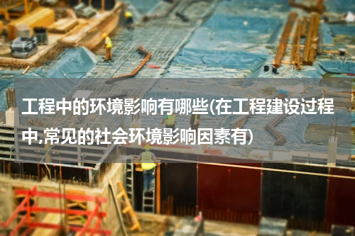工程中的环境影响有哪些(在工程建设过程中,常见的社会环境影响因素有)