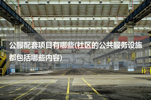 公服配套项目有哪些(社区的公共服务设施都包括哪些内容)
