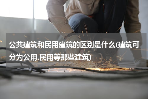 公共建筑和民用建筑的区别是什么(建筑可分为公用,民用等那些建筑)