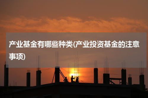 产业基金有哪些种类(产业投资基金的注意事项)