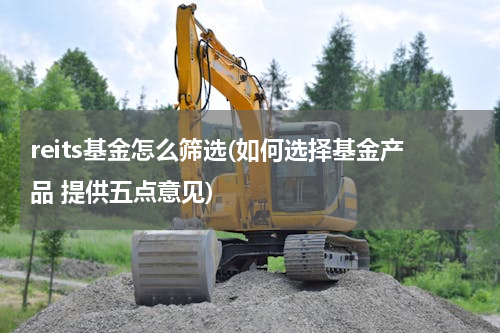 reits基金怎么筛选(如何选择基金产品 提供五点意见)