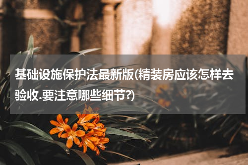 基础设施保护法最新版(精装房应该怎样去验收.要注意哪些细节?)
