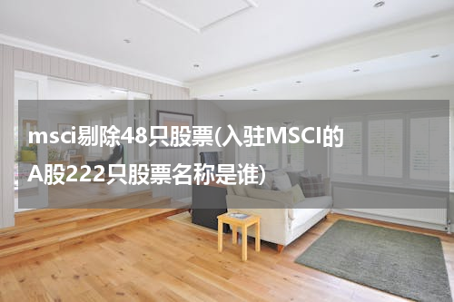msci剔除48只股票(入驻MSCI的A股222只股票名称是谁)