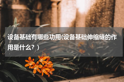 设备基础有哪些功用(设备基础伸缩缝的作用是什么？)