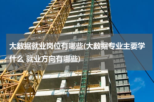 大数据就业岗位有哪些(大数据专业主要学什么 就业方向有哪些)