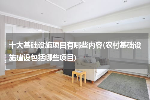 十大基础设施项目有哪些内容(农村基础设施建设包括哪些项目)